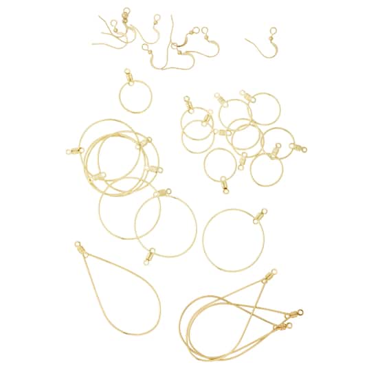 Premium Metals Gold Assorted Ear Wires by Bead Landing™